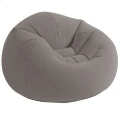 Sillón Hinchable Beanless Gris 114x114x71 Cm INTEX