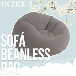 Sillón Hinchable Beanless Gris 114x114x71 Cm INTEX 9 Sillón Hinchable Beanless Gris 114x114x71 Cm INTEX -Mano Mano Ventas 3631892 5