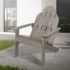 Silla De Jardín Mecedora Madera Pino/abeto Adirondack Con Respaldo Asiento Gris