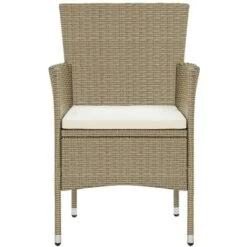 Sillas De Jardín 4 Unidades Ratán Sintético Beige VidaXL -Mano Mano Ventas 36329620 4