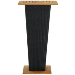 Set De Muebles De Bar Jardín 3 Piezas Y Cojines Ratán PE Negro VidaXL -Mano Mano Ventas 36558050 5