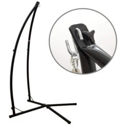 BATHRINS® Sostén Para Silla Colgante 214cm Soporte Para Columpio Estructura De Acero Negro Peso Máx 120Kg -Mano Mano Ventas 36692115 3