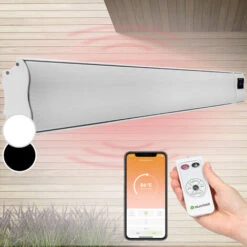 Blumfeldt Cosmic Beam Smart 24 Radiador Radiante De Infrarrojos 2400 W, Control App, Mando A Distancia
