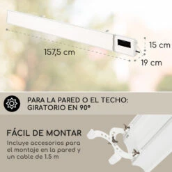 Blumfeldt Cosmic Beam Smart 24 Radiador Radiante De Infrarrojos 2400 W, Control App, Mando A Distancia -Mano Mano Ventas 36838726 5