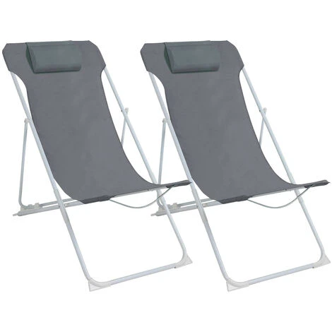 7house - Hamaca Plegable 3 Posiciones Con Cojín (Pack 2), Acero Y Tela Oxford, Para Piscina, Playa Y Camping, Tumbona Reclinable, Impermeable, Dimensiones 56x94x94cm (largo X Ancho X Alto), Color Gris 1 7house - Hamaca Plegable 3 Posiciones Con Cojín (Pack 2), Acero Y Tela Oxford, Para Piscina, Playa Y Camping, Tumbona Reclinable, Impermeable, Dimensiones 56x94x94cm (largo X Ancho X Alto), Color Gris