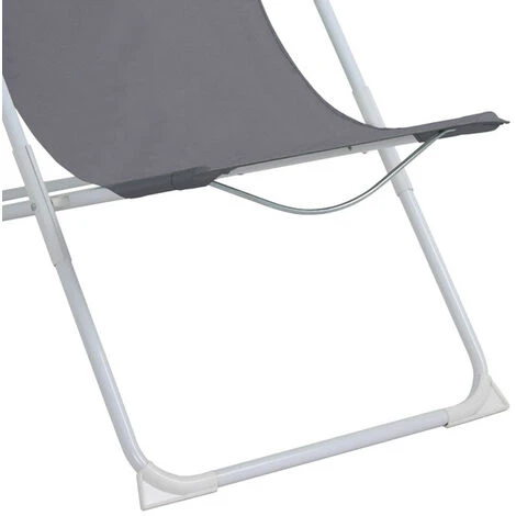 7house - Hamaca Plegable 3 Posiciones Con Cojín (Pack 2), Acero Y Tela Oxford, Para Piscina, Playa Y Camping, Tumbona Reclinable, Impermeable, Dimensiones 56x94x94cm (largo X Ancho X Alto), Color Gris 3 7house - Hamaca Plegable 3 Posiciones Con Cojín (Pack 2), Acero Y Tela Oxford, Para Piscina, Playa Y Camping, Tumbona Reclinable, Impermeable, Dimensiones 56x94x94cm (largo X Ancho X Alto), Color Gris - Imagen 3