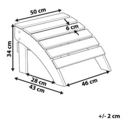 Reposapiés Gris Oscuro De Madera Plástica Resistente A La Intemperie Estilo Moderno Jardín Adirondack -Mano Mano Ventas 37403996 3