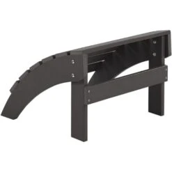 Reposapiés Gris Oscuro De Madera Plástica Resistente A La Intemperie Estilo Moderno Jardín Adirondack -Mano Mano Ventas 37403996 4