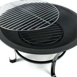 Brasero Exterior Ø56cm Con Protección Antichispas Y Parrilla, 2en1 Fogón Jardín Barbacoa, Con Gancho -Mano Mano Ventas 37829239 4