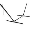 COSTWAY Soporte Para Hamaca De Metal Carga Hasta 150kg Para Patio Jardín Playa Camping (Solo Soporte, Sin Hamaca) Negro