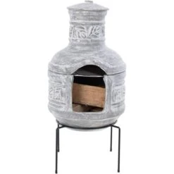 Chimenea Acopulco Arcilla Gris Claro RedFire -Mano Mano Ventas 39482774 5