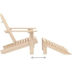 Silla De Jardín Adirondack Con Otomana Madera Maciza De Abeto VidaXL -Mano Mano Ventas 39484171 5