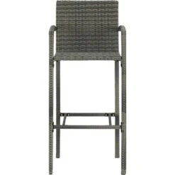 Set Muebles Bar Jardín 3 Pzas Ratán Sintético Reposabrazos Gris VidaXL -Mano Mano Ventas 40309645 5