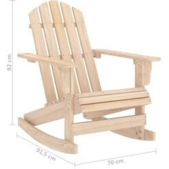 Silla Mecedora De Jardín Adirondack Madera Maciza De Abeto VidaXL -Mano Mano Ventas 40310272 3