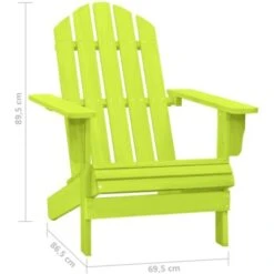 Silla De Jardín Adirondack Madera Maciza De Abeto Verde VidaXL -Mano Mano Ventas 40310277 3