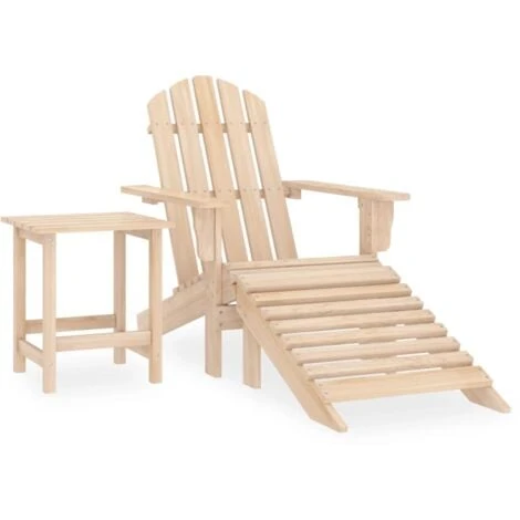 Silla Adirondack De Jardín Con Otomana Y Mesa Macizo Abeto Rosa VidaXL 1 Silla Adirondack De Jardín Con Otomana Y Mesa Macizo Abeto Rosa VidaXL