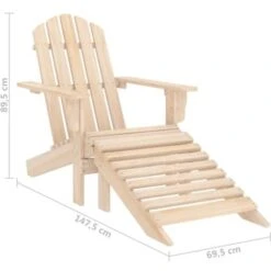 Silla Adirondack De Jardín Con Otomana Y Mesa Macizo Abeto Rosa VidaXL 7 Silla Adirondack De Jardín Con Otomana Y Mesa Macizo Abeto Rosa VidaXL -Mano Mano Ventas 42213024 3