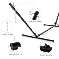 Soporte De Metal Para Hamaca De Jardín 325x100x105cm Marco De Hamaca (sin Lona) -Mano Mano Ventas 42307005 5