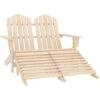 Otomana Adirondack De Jardín 2 Plazas Madera De Abeto VidaXL