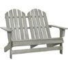 Otomana Adirondack De Jardín 2 Plazas Madera De Abeto Gris VidaXL