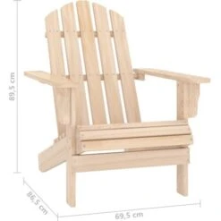 Silla Con Otomana Y Mesa Jardín Adirondack Abeto Macizo VidaXL -Mano Mano Ventas 42497907 3