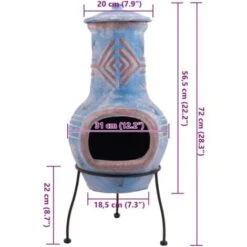 Chimenea Colima Arcilla Azul/rojo 86031 RedFire -Mano Mano Ventas 4273240 3