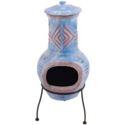 Chimenea Colima Arcilla Azul/rojo 86031 RedFire -Mano Mano Ventas 4273240 4