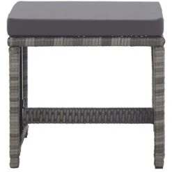 YOUTHUP Taburetes Jardín 2 Uds Y Cojines Ratán Sintético Gris Antracita -Mano Mano Ventas 43211891 3