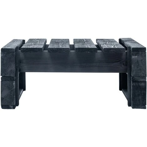 YOUTHUP Otomana De Jardín De Palés De Madera Negro 2 YOUTHUP Otomana De Jardín De Palés De Madera Negro - Imagen 2