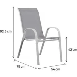 Juego De 2 Sillas Jardín Textileno Cordoba - Phoenix - Crudo -Mano Mano Ventas 4359699 3