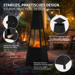 Chimenea De Jardín Piramidal Estufa Calefactra Fogón Exterior Para Acampada -Mano Mano Ventas 45918684 3