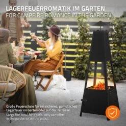 Chimenea De Jardín Piramidal Estufa Calefactra Fogón Exterior Para Acampada -Mano Mano Ventas 45918684 4