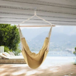 [casa.pro]® Hamaca XXL (100 X 100 Cm) (crema) Silla Colgante Sillón Colgante
