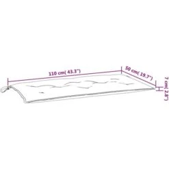 Cojín Para Banco De Jardín Tela Verde Brillante 110x50x7 Cm VidaXL -Mano Mano Ventas 46610581 3