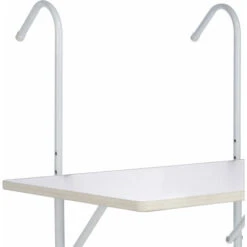 Mesa Colgante Para Balcón Plegable De Aprox.60x40 Cm Mesa Plegable De Pared Mesa Colgante, Lacado En Polvo Blanco, Estructura De Acero, Jardín -Mano Mano Ventas 46938642 3