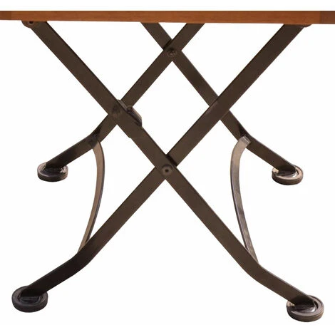 Mesa Auxiliar Plegable Mesa De Camping Mesa De Balcón Longitud 45 Cm Madera De Eucalipto Plegable, Metal Marrón, H 45 Cm, Balcón De Jardín 4 Mesa Auxiliar Plegable Mesa De Camping Mesa De Balcón Longitud 45 Cm Madera De Eucalipto Plegable, Metal Marrón, H 45 Cm, Balcón De Jardín - Imagen 4