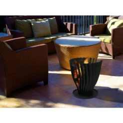 Brasero De Exterior De Diseño Alargado En Acero Negro -Mano Mano Ventas 46962213 3