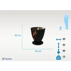 Brasero De Exterior De Diseño Alargado En Acero Negro -Mano Mano Ventas 46962213 4