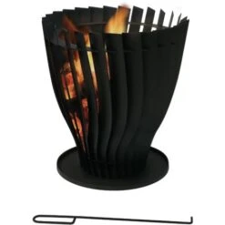 Brasero De Exterior De Diseño Alargado En Acero Negro -Mano Mano Ventas 46962213 5