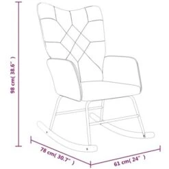 Silla Mecedora De Tela Patchwork VidaXL 7 Silla Mecedora De Tela Patchwork VidaXL -Mano Mano Ventas 47208229 3