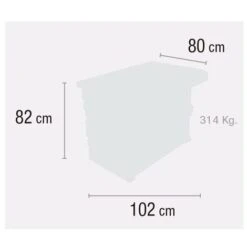 MESA AUXILIAR PARA BARBACOA CON FREGADERO KELLY EN PIEDRA -Mano Mano Ventas 47880562 2