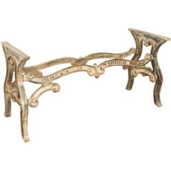 Base De Mesa De Hierro Fundido Con Acabado Antiguo