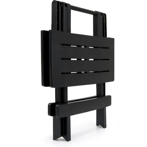 Deuba Mesa De Jardín Plegable 45x43x50cm Mesa Auxiliar De Plástico Multiuso Balcón Camping Terraza Verde/Blanco/Negro Negro 3 Deuba Mesa De Jardín Plegable 45x43x50cm Mesa Auxiliar De Plástico Multiuso Balcón Camping Terraza Verde/Blanco/Negro Negro - Imagen 3