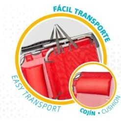 Silla Playera Alta Multiposición Rojo Aktive -Mano Mano Ventas 49891081 4