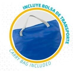 Esterilla Plegable Con Respaldo Reclinable, Cojín Y Bolsillo Azul Aktive -Mano Mano Ventas 49955800 5