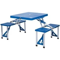Mesa Plegable Con 4 Taburetes Aktive Camping