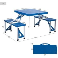 Mesa Plegable Con 4 Taburetes Aktive Camping -Mano Mano Ventas 49955840 4