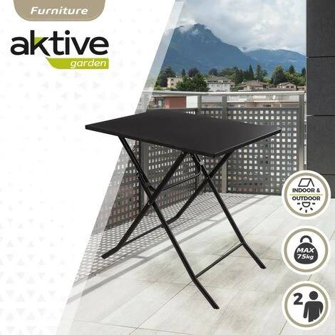 Mesa Cuadrada Plegable Jardín Aktive 2 Mesa Cuadrada Plegable Jardín Aktive - Imagen 2