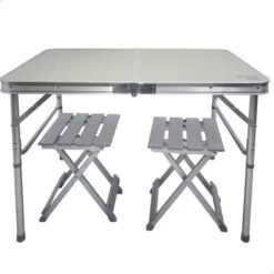 Mesa Plegable Camping Con 2 Taburetes Aktive