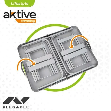 Mesa Plegable Camping Con 2 Taburetes Aktive 3 Mesa Plegable Camping Con 2 Taburetes Aktive - Imagen 3
